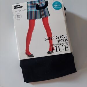 HUE Super Opaque Black Tights